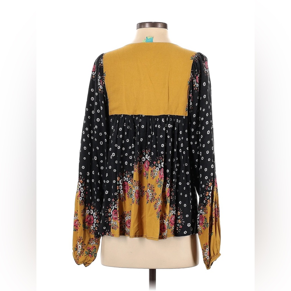 Anthro Farm Rio Floral Polka Dot Tassel Tie Blouse Top - Picture 10 of 16